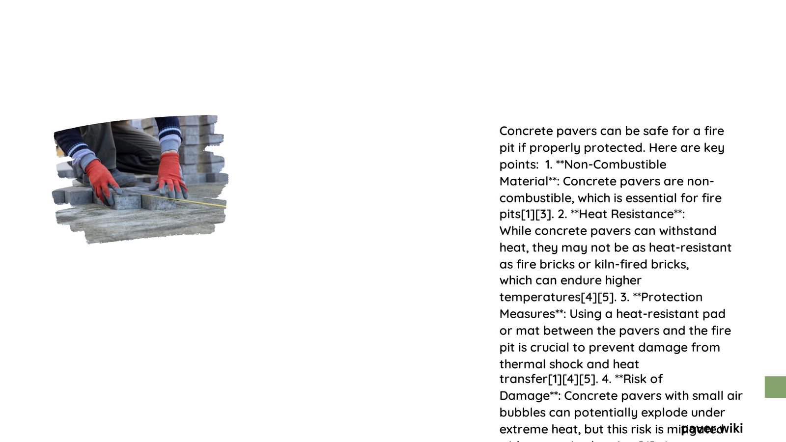are concrete pavers safe for fire pit