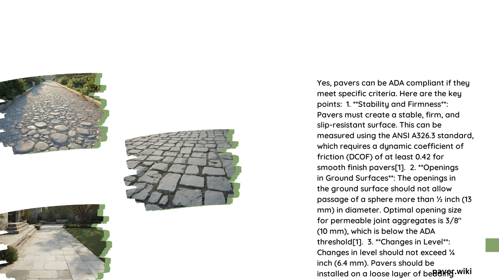 are pavers ada compliant