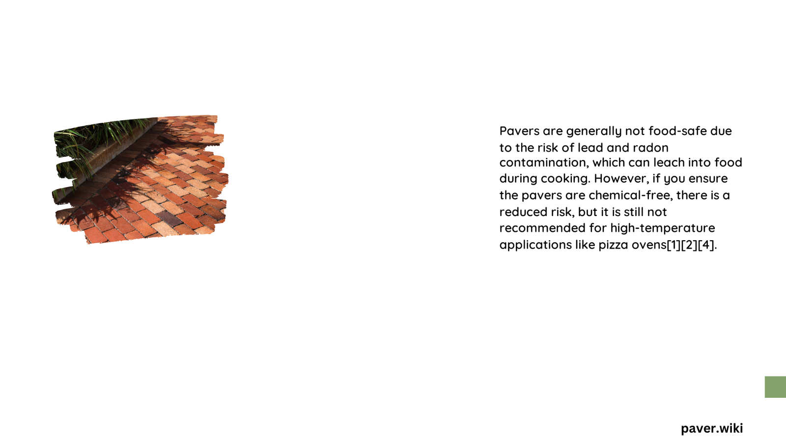 are pavers food safe