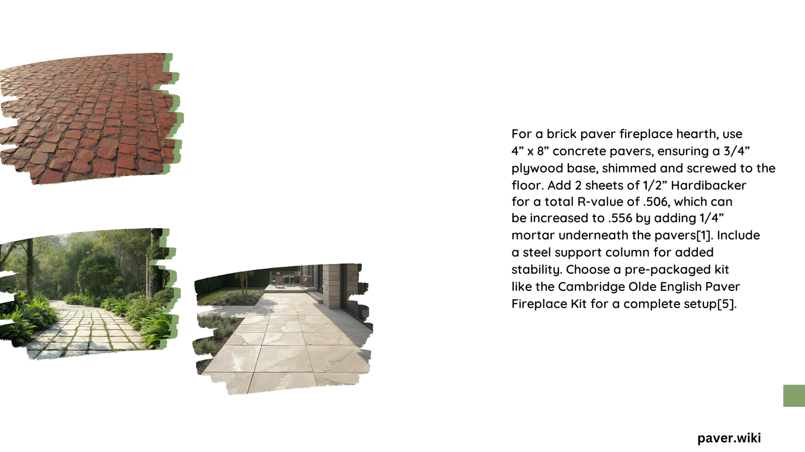 brick pavers for fireplace hearth