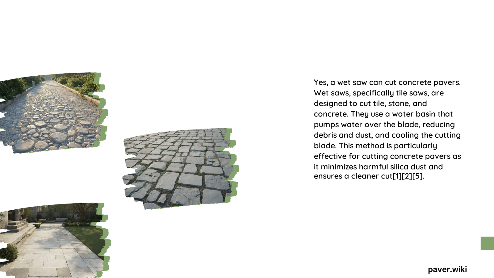 can a wet saw cut concrte pavers