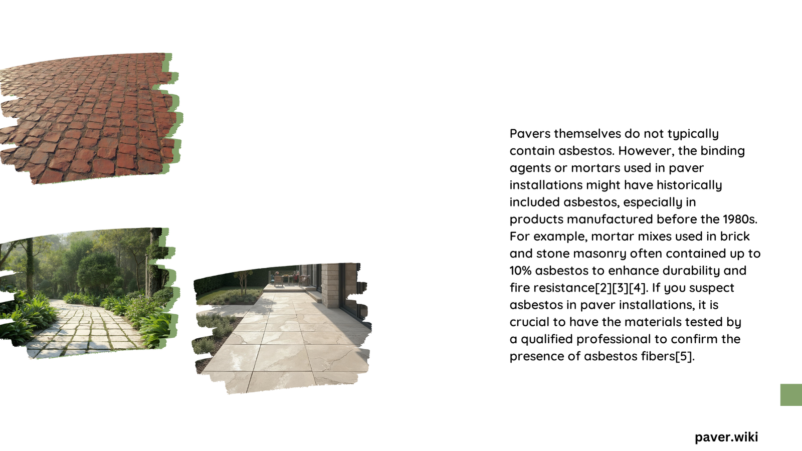 do pavers have asbestos