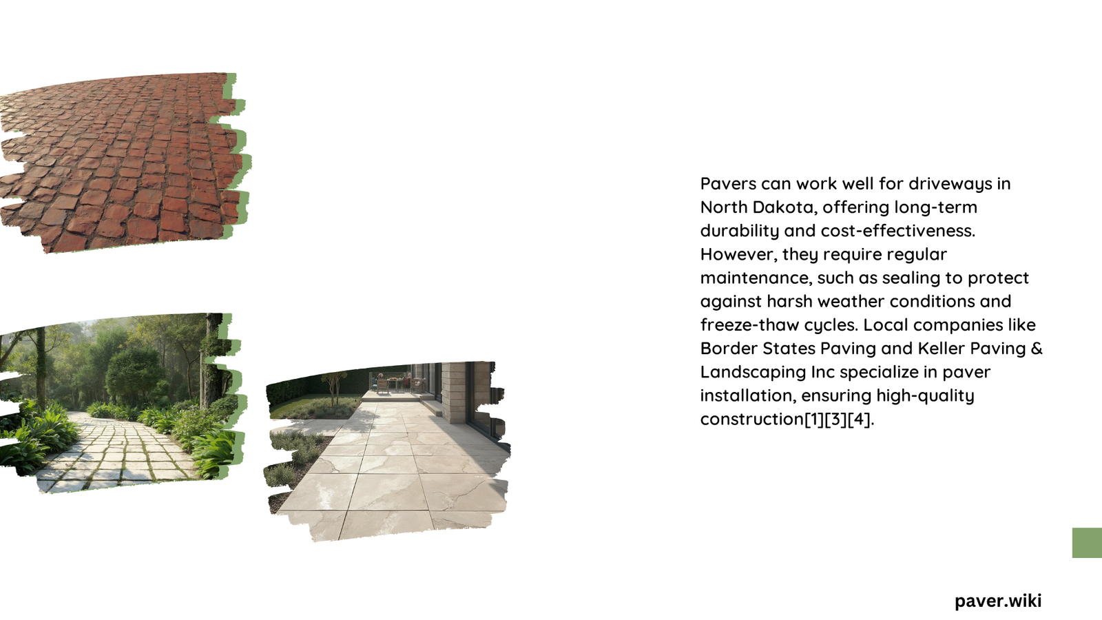 do pavers work for driveway in north dakota