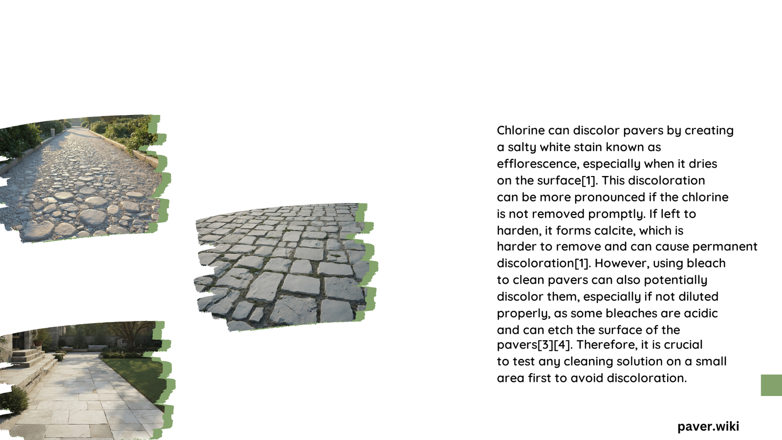 does chlorine discolor pavers