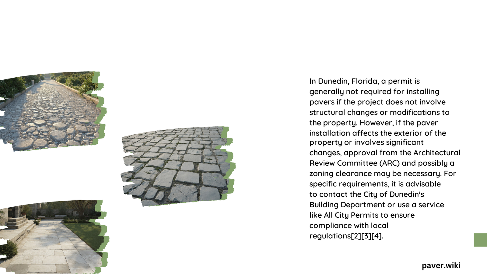 does dunedin florida require a permit to put in pavers