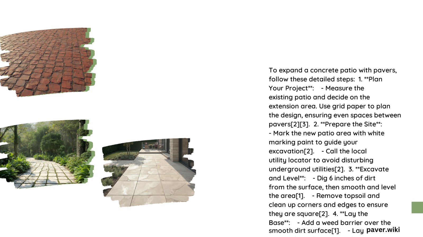 expand concrete patio with pavers