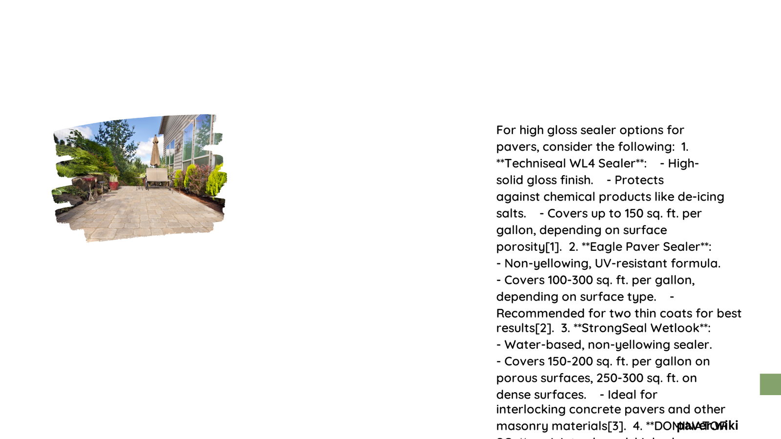 high gloss sealer for pavers