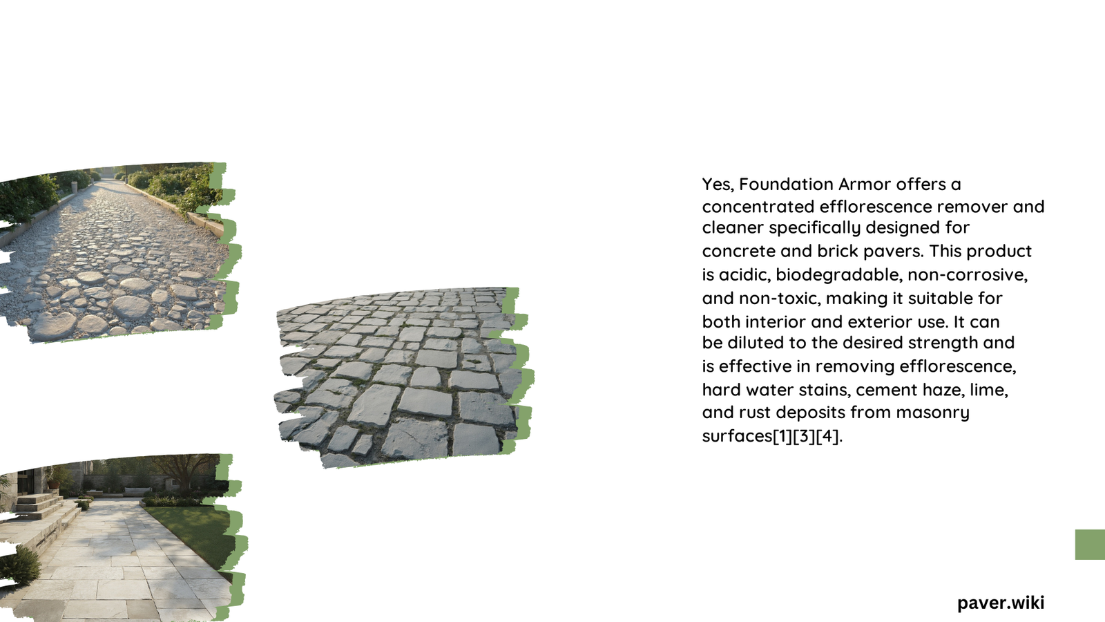 is foundation armor efflorescence remover for brick pavers