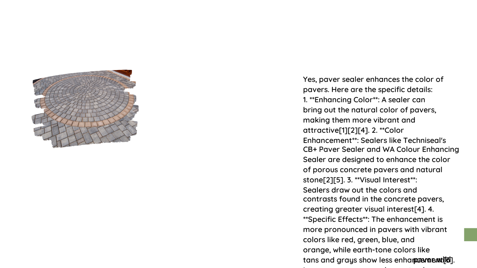 is paver sealer enhance the color of pavers