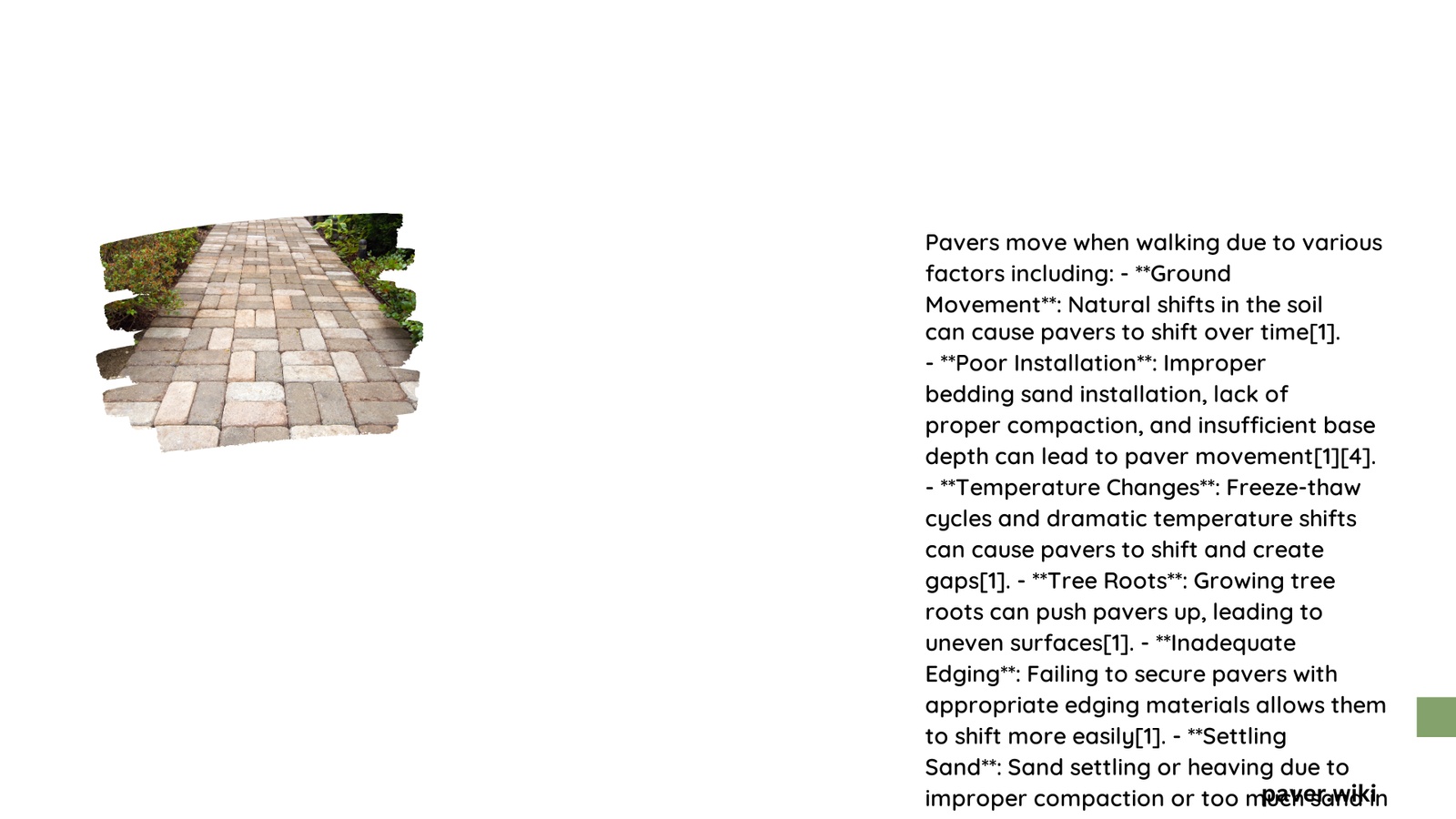 pavers move when walking