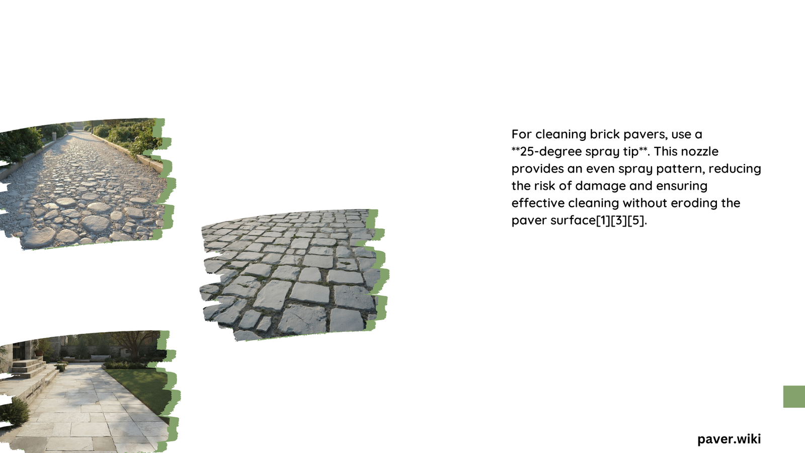 what power washer spray tip to use on brick pavers