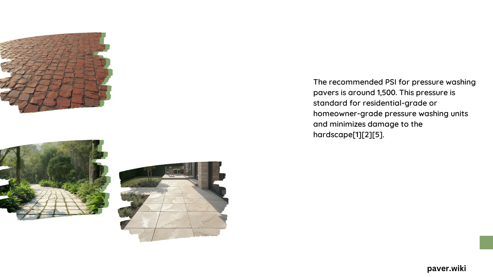 what psi to pressure wash pavers