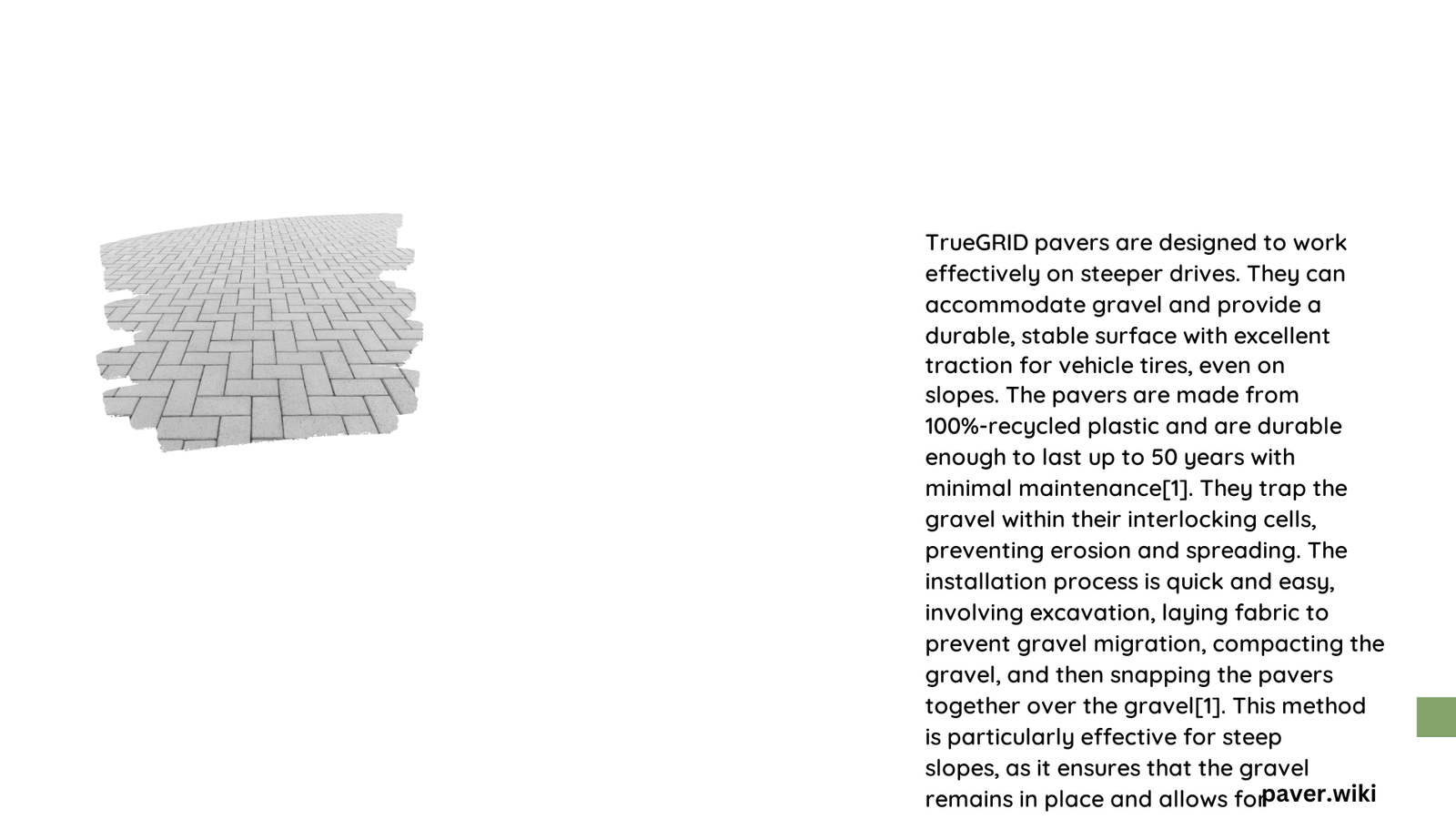 will truegrid pavers work on a steeper drive